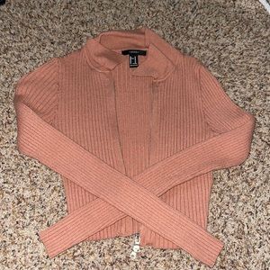 Light brown long sleeve zip up